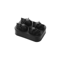 Stampo in silicone nero con 4 cavità per creare cubetti di ghiaccio 3D a forma di teschio - 4-Griglia Teschio / Nero