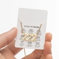 Golden stainless steel angel number 222 necklace for women with alignment card - Cutout 222 / Gold