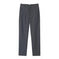 Pantaloni da donna slim fit grigio scuro a righe verticali a vita alta per primavera - XS / Pantaloni e gonne / strisce nere