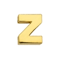 Polished 8mm gold-plated DIY alphabet slider charm featuring the letter Z - Letter-Z / 8mm (Inner Diameter)