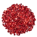 Polished red irregular gravel stone beads with pre-drilled holes for DIY jewelry - Red Coral