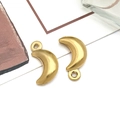 Détails de pendentifs demi-lune dorés en métal pour bijoux DIY et accessoires de sac - Lune Creuse / Or