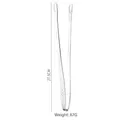 Stainless steel BBQ tongs 27.5cm long with non-slip grip and hanging hole - 12 Inch Thick Style / Silver