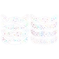 Tatouages oculaires holographiques laser avec étoiles et lune pour maquillage de fête - Style Holographique A (8 Feuilles)