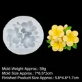 Stampo in silicone per frangipane con sapone finito e specifiche di dimensioni - 4#B41 Plumeria / Trasparente