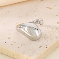 Minimalist silver irregular organic ring with mirror polished finish and pebble shape - US 6 / Silver (Irregular Organic)