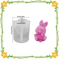 DIY 3D sitting bunny silicone mold for Easter candles and resin crafts with dimensions - Backpack Rabbit 003