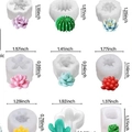 Set di 9 stampi in silicone per candele succulente e cactus con misure per il fai da te - Set Succulente 7