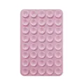 Pink rectangular silicone suction cup mat with 40 grippers for non-slip phone mounting - Double-Sided Style (80-Suction Cup) / Light Pink