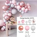 Pink and grey balloon arch kit with 169 pieces including rose gold confetti balloons - Pink Set 02