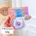 Violetter Katzenohr-Donut Quetschi-Spielzeug mit weicher Textur und Perlenkette - Hello Kitty Lila Donut