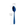 Blauer Edelstahllöffel für Desserts mit 13,5 cm Länge und 19,4 g Gewichtsangabe - Dünn 13.5cm / Blau