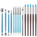 15-piece professional clay sculpting tool set with metal ball styluses and silicone tips - 15-Piece Popular Pottery Tool Set
