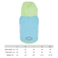 Dog summer cooling hooded vest in blue and green color block with size chart - S / Blue