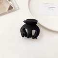 Matte black claw clip for high ponytail styling on a minimalist white desk background - 3# Matte Black (5cm)