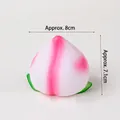 Pink peach figurine for elderly birthday cake decoration measures 8cm by 7.1cm - Vinyl Large Longevity Peach