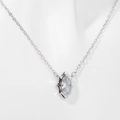 Silver Vertical Single Marquise Necklace