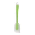 Espátula de silicona de una pieza con mango verde y cabezal blanco para repostería casera - 72g Verde