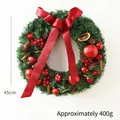 Weihnachtskranz 45cm mit roter Schleife, Beeren, Zapfen und getrockneten Zitronen - 45cm Rote Schleife