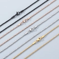 Collares minimalistas de acero de titanio en colores negro, oro rosa, plata y oro pulido - 50cm / 1mm de Ancho / Color Acero
