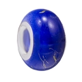 Blue resin bead with golden pattern for DIY jewelry charm bracelets and necklaces - Blue with Gold Pattern Style (003)