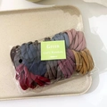 Multi-colored high-elastic hair bands in a mix of red, navy, pink, and grey shades - Morandi Colors 50Pcs