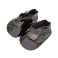 Glänzende schwarze Mary Jane Puppenschuhe aus Lackleder mit Schnallen für 18-Zoll-Puppen - Klassische Glänzende Mary Jane Lederschuhe (XZ18-611) / Schwarz