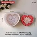 Woven heart and rose silicone mold for DIY candles with dimensions 89x82x42mm - Woven Heart Rose C ZL-906