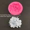 Siliconen mal van een gardenia bloem voor fondant, chocolade en hars knutselprojecten - 3-Bladige Frangipani / Roze