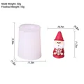 Mini Santa Claus silicone mold for Christmas cake decorations and gift making - Snowflake Santa