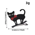 Cute black cat Halloween hair clip with red glitter bow tie for kids hair accessory - Black Cat / Black/Red