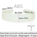 Ivory white 2.9cm wide ABS plastic hairband with a smooth, toothless surface for DIY crafts - 2.9CM Non-toothed Ivory Plain