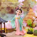 Yang Guifei ancient style resin doll lamp with pink hanfu and peach blossom garden decor - -34 Large Yang Guifei