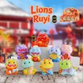Série mode de vie chat siamois figurines lion en résine pour décor de bureau - Série de Prospérité Lion Ruyi (289) / Lot de 8