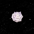 Sparkling lavender resin rose stud earring with surgical steel post on a starry background - Glitter Lavender Style (A905-6#) / Single Piece