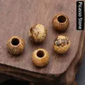 Five natural picture jasper stones with brown marble texture for DIY jewelry making - 1 Piece / Jasper