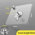 Transparenter Klebehaken mit 6mm Schraube und Metallmutter für die bohrfreie Montage - Schraubklebehaken