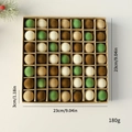 49-piece flocked Christmas ball set in earthy tones of green and brown in a 23cm box - 3cm 49-Pack / Brown & Green Series