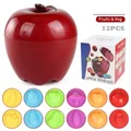 Pädagogisches Spielzeug in Apfelform mit 12 Teilen Obst- und Gemüsemotiven zum Sortieren - 12Stk Obst Und Gemüse Matching