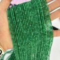 Fili di perle sfaccettate in pietra naturale verde scuro per creazione di gioielli - Agata Verde 3mm
