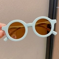 Kids round mint green sunglasses with amber lenses for fashionable sun protection - 1001 Blue (Round)