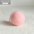 Soft light pink wool felt ball ornament with hanging loop for Christmas tree DIY decor - 5.5CM Pink
