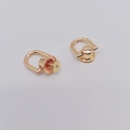 Detalle de anillo en D dorado con perno giratorio para bolsos y fundas de móvil DIY - Oro Claro