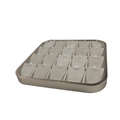 Beige jewelry display tray with 20 slots for necklaces in champagne gold frame - 29.5x29.5cm Pendant Tray-Beige