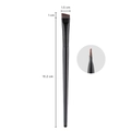 Platte schuine eyeliner- en wenkbrauwborstel 13,2 cm lengte met zwarte handgreep - Grote wenkbrauwborstel