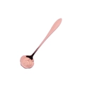 Rose gold flower coffee spoon with delicate rose petal head and leaf stem detail - Rose Gold / Rose