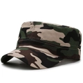 Classic camouflage cadet cap with adjustable flat top for outdoor sun protection - Adult Style (54-59cm) / Cloud Camo