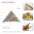Grey marble acetate triangle hair claw clip for women made of durable acrylic - Gray