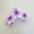 Pinza para el pelo con flores de frangipani en degradado púrpura para mujer - Pinza Para El Cabello De Frangipani De Una Pieza Color Blanco (núcleo Morado) [aprox. 11 Cm]