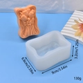 Macro-opname van tulp-fee siliconen mal met gedetailleerde 3D-reliëf en afmetingen - Bloemenmeisje